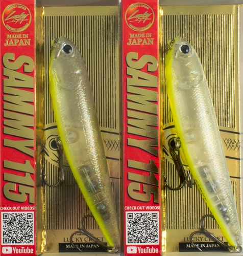 (LOT OF 2) LUCKY CRAFT SAMMY 115 F 4.5" 5/8OZ SM115-171 SKEET'S MAGIC E4184