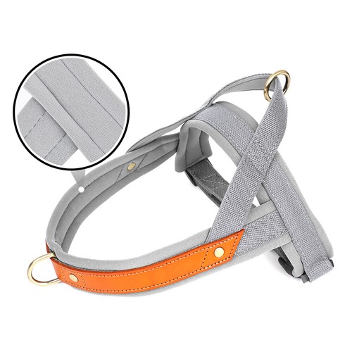 Padded Dog Harness No Pull Walking Vest with Handle Nylon Leather Adjustable - Picture 22 of 24