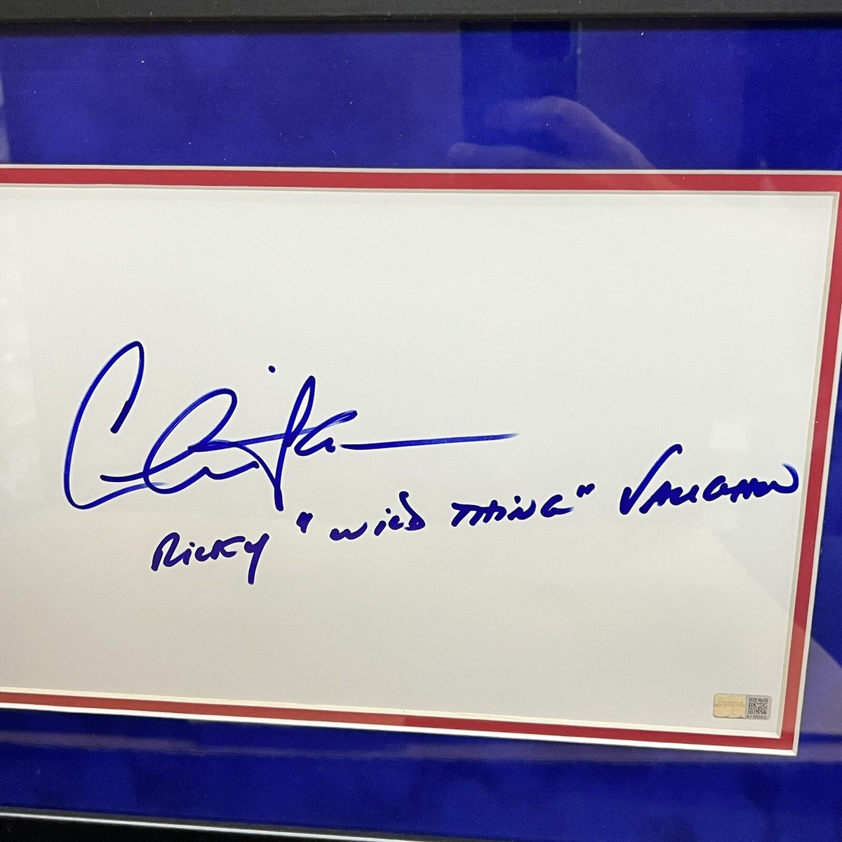 Charlie Sheen Signed framed 12x22 Major League inscribed