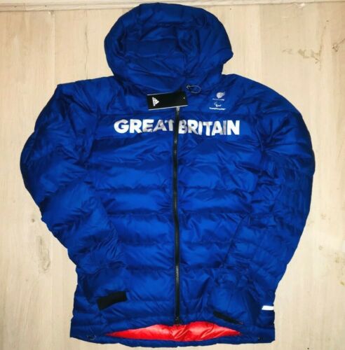 CHAQUETA DE PLUMÓN DE GANSO TEAM GB ARTIC ESQUÍ AZUL ADIDAS SUDADERA CON CAPUCHA PUFFER HOMBRES MUJERES S/M - Imagen 7 de 11