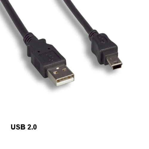 Câble Kentek 3' USB 2.0 Type A vers Mini B 5 broches pour contrôleur caméra PS3 PDA MP3 - Photo 1 sur 1