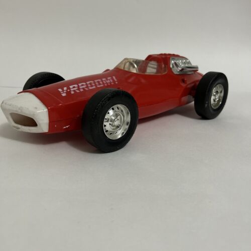¡Mattel 1963 VRROOM! Guía de motor rugido látigo coche de carreras - Imagen 1 de 14