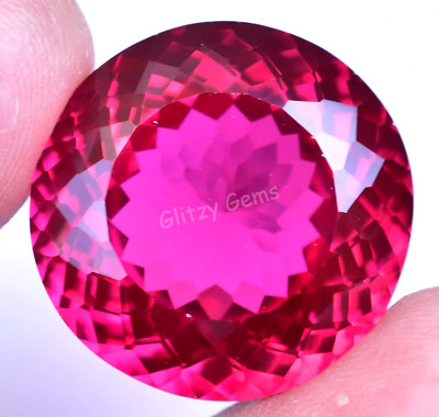 Natural Red Ruby 58.75 Ct Round CERTIFIED Gigantic Stunning Loose Gemstone