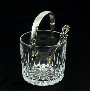 georg jensen ice bucket and tongs