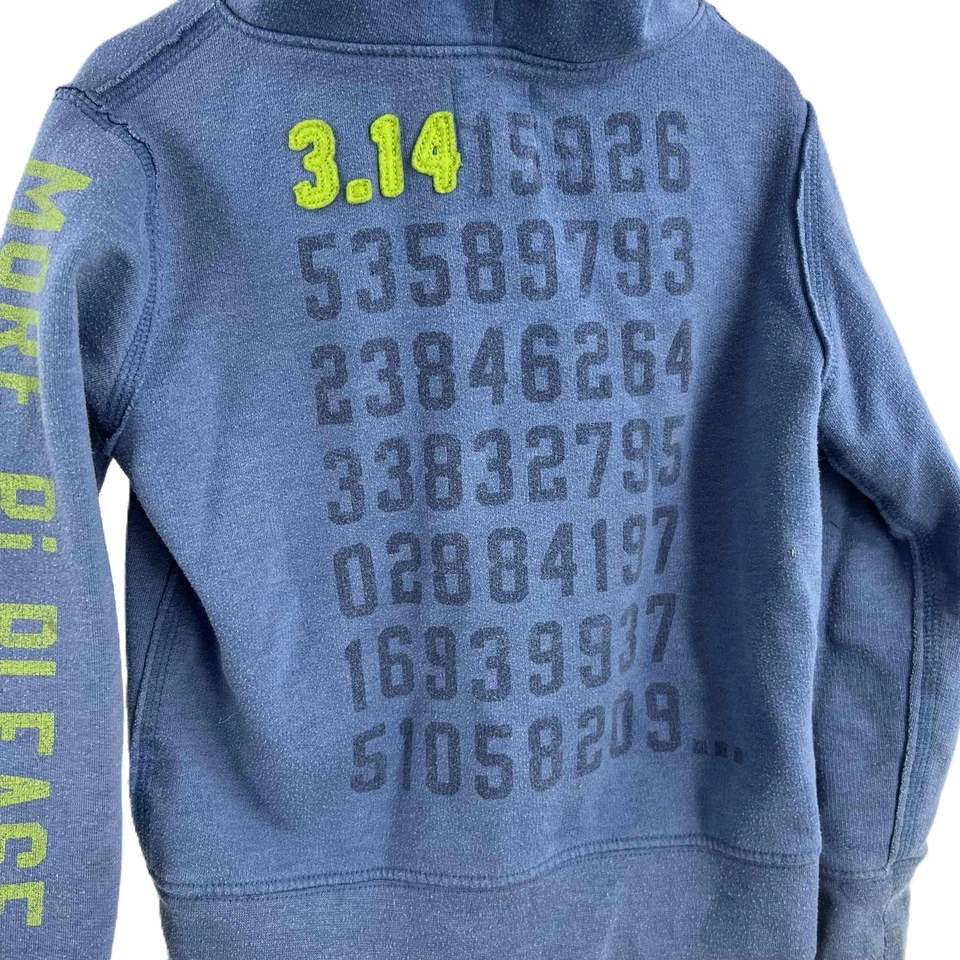 Sudadera con capucha unisex con estampado de apliques de símbolo Pi azul Peek talla XS 2-3 Foto 2 de 4