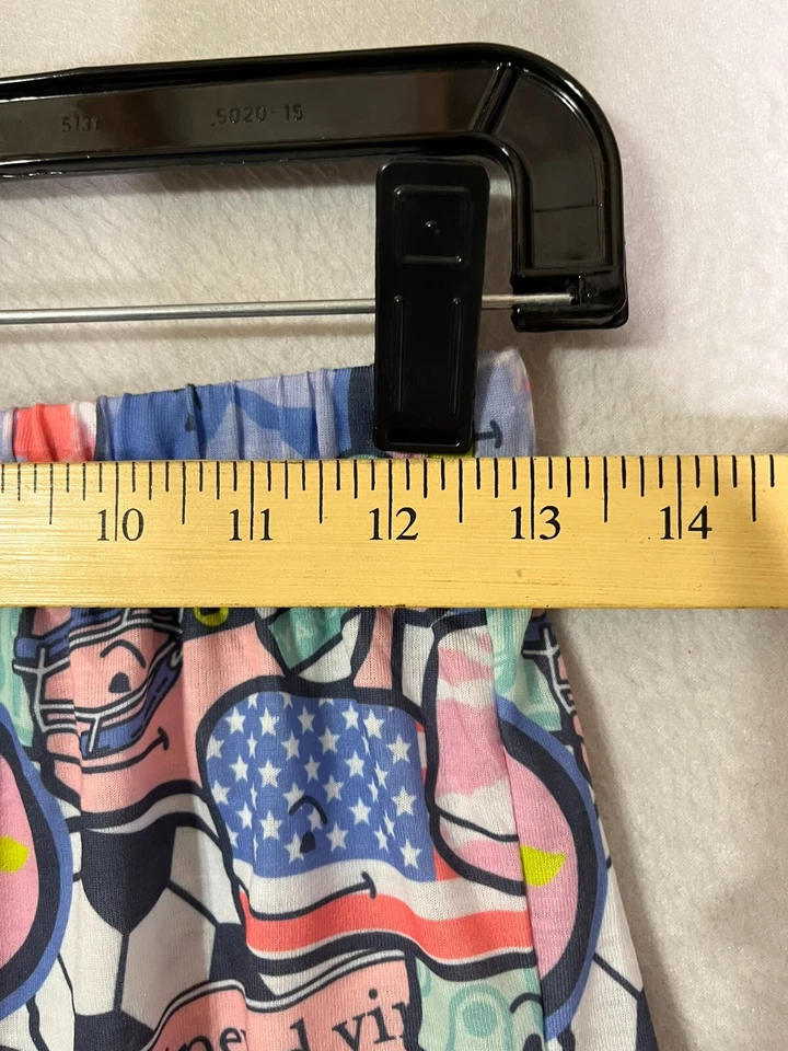 Pantalones de salón Vineyard Vines Bayside azules estampados por todas partes niñas talla L (14) Foto 3 de 4