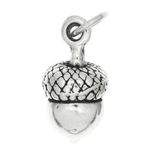 Sterling Silver 3D Acorn Charm or Pendant
