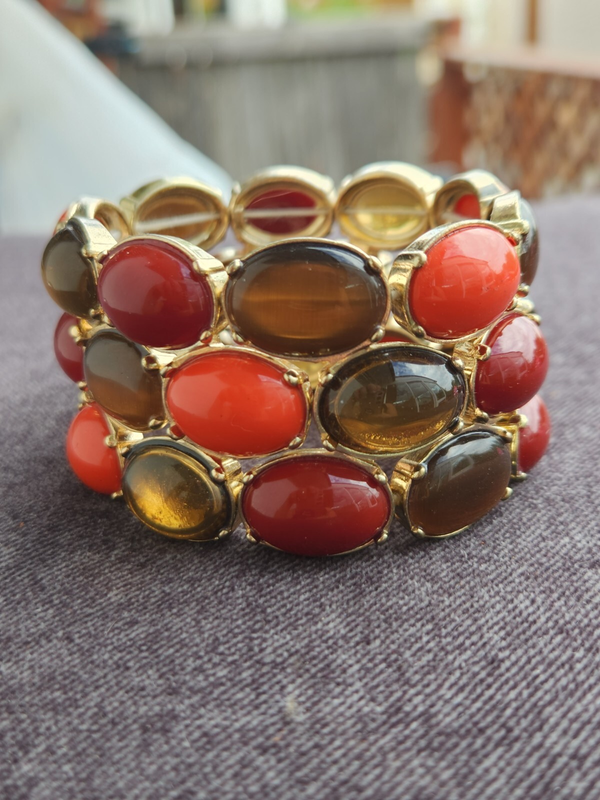 Chunky Bracelet Statement Fall Statement Lucite R… - image 1