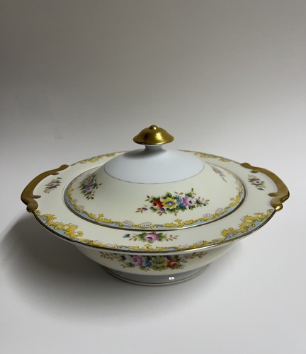 Vintage Hand Painted Meito China Lidded Vegetable Large Serving Bowl - Picture 8 of 11