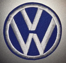 VW VOLKSWAGEN AUTOMOTIVE Embroidered Iron/Sew On Patch 3" ROUND SHIPPED FROM USA