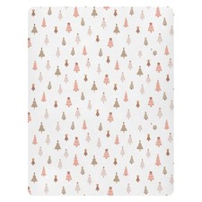 Christmas Crib Sheets for Boys Girls Pastel Christmas Tree Pink Forest Fitted...