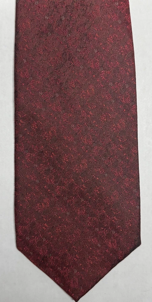 Robert Talbott, lo mejor de su clase, 100 % seda, rojo, negro, con diseño de flores Foto 2 de 3