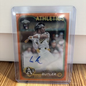 2024 Topps Chrome Update #AC-LB Lawrence Butler Orange Refractor Auto /25 Rookie