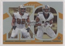 2019 Contenders Optic Orange Prizm 22/50 Marcus Davenport Michael Thomas 0c6