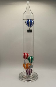 14" Galileo Thermometer Hot Air Balloon Floating Glass Temperature Gauge