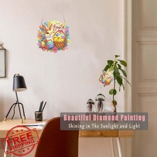 Easter Bunny Diamond Painting Ornament Set Hanging Rhinestone DIY