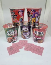 KPop Demon Hunters Nongshim Shin Ramyun Cup Noodles 5 packs, genuine stickers 농심
