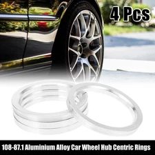 4pcs 108mm to 87.1mm Aluminium Alloy Car Hub Centric Rings Wheel Bore Spacer