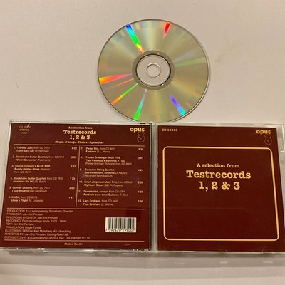 A Selection from Testrecords 1, 2 & 3 CD 1995 Opus 3 Jazz Classical Audiophile