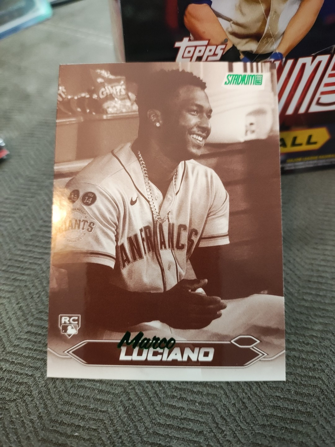 2024 Topps Stadium Club - Marco Luciano #224 Sepia (RC)