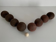 Antiche bocce in legno - GIOCO delle BOCCE (8 palle + boccino) - anni 20