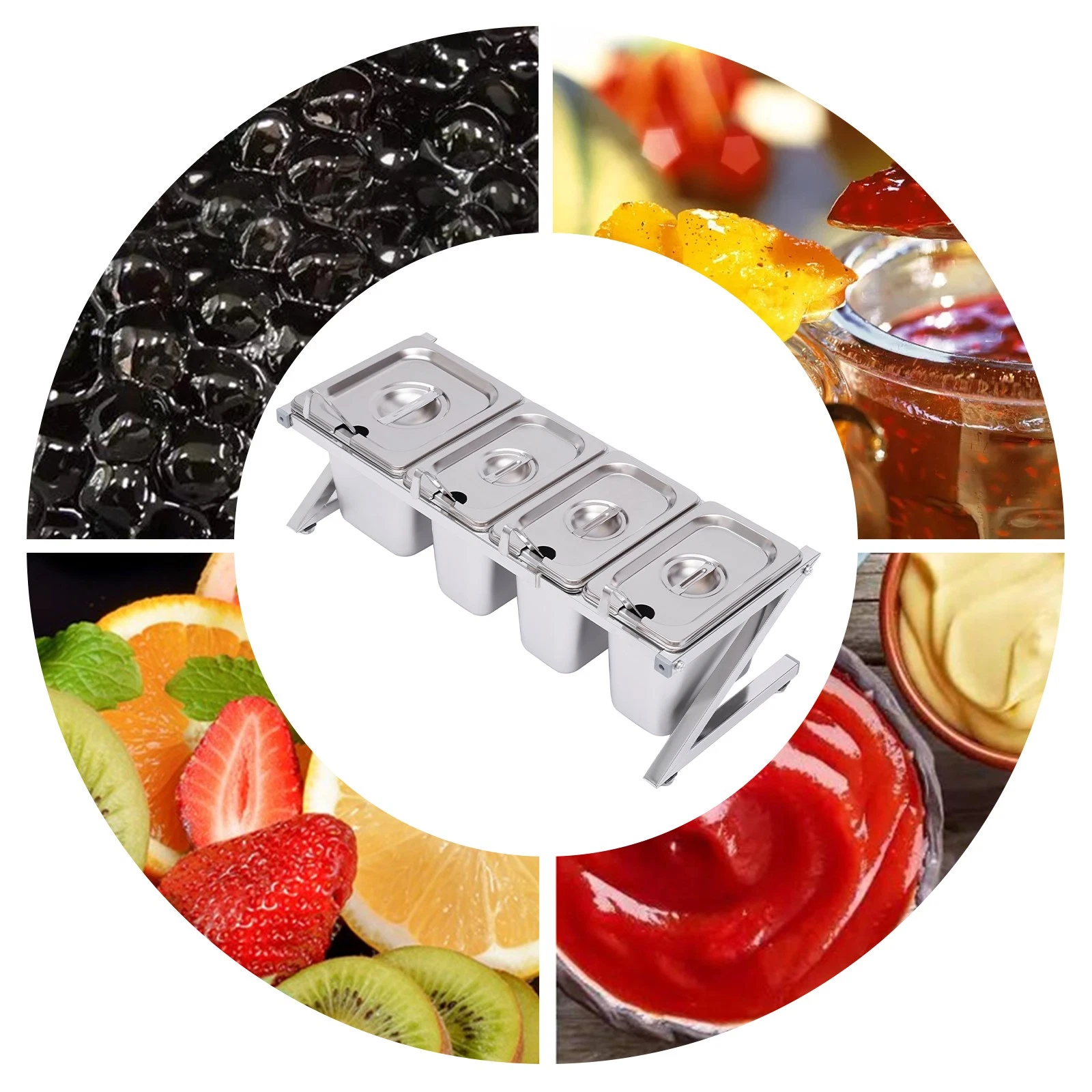 Commercial Seasoning Spice Rack Organizer Shelf for Restaurant Stainless Steel