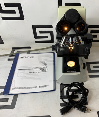 Olympus Microscope Binocular CX21 Plan 40x 100x 400x 1000x Objectives CX21FS1 AA