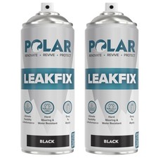 Black Leak Fix Spray - 2 x 13.5fl. oz - Waterproof Roof Sealant - Instantly Seal