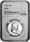 1962 50C Proof Silver Franklin Half Dollar NGC Graded PF 67 in New Holder