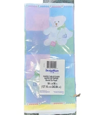 Vintage American Greetings Designware  Paper Tablecover Baby Pastel Teddy Bears