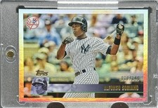 ALFONSO SORIANO RARE HOLO REFRACTOR CHROME SPORTS CARD YANKEES MINT