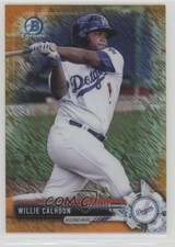 2017 Bowman Chrome Prospects Orange Shimmer Refractor 13/25 Willie Calhoun 0g4