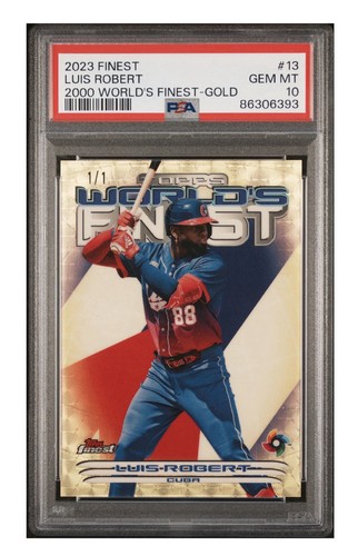 2023 Topps Finest Luis Robert Superfractor 1/1 PSA 10 Worlds Finest Mislabeled