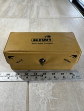 Kiwi Shoe Shine Kit Horsehair Brushes Made in USA Case Polish Vintage Travel
