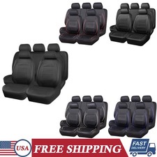 9pc Car Seat Covers Full Set Universal Auto Seat Protectors With Headrest Covers