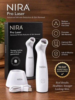 NIRA Pro Laser Wrinkle Reduction & Skin Renewal Face Device, White
