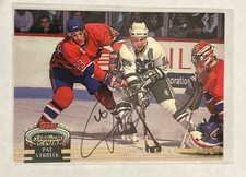 1992-93 Topps Stadium Club - Pat Verbeek #197 Hartford Whalers Autograph
