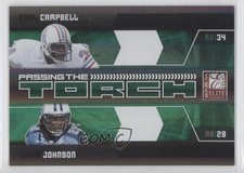 2009 Donruss Elite Passing the Torch Green Chris Johnson Earl Campbell HOF 0q4