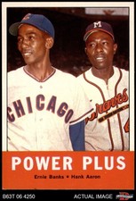 1963 Topps #242 Ernie Banks / Hank Aaron Power Plus Cubs / Braves HOF 7.5 - NM+
