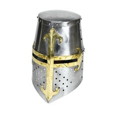 Helmet Medieval Crusader Knight Templar Armor Larp Great Gift Armour Steel Greek