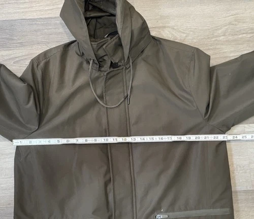 Andrew Marc Men's Mac Style Jacket Sz M Olive Green Removable Hood Gorpcore image 10