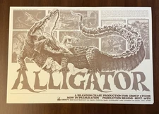 ALLIGATOR Movie Early Pre-Production Poster Concept Art Group 1 RARE VTG Horror