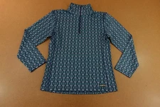 Kerrits Kids Size Large Ink Snaffle Print Rail Side Quarter Zip Tech Top NWT