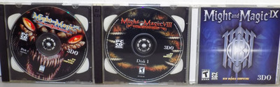 3 MIGHT AND MAGIC PC GAME LOT VII-VIII-IX (7-8-9)