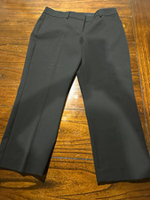 Express Women s Black Solid Flat Front Dress Pants Regular Size 6