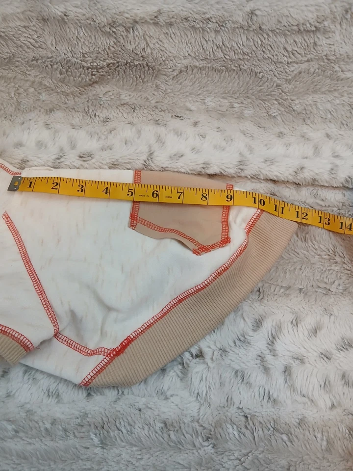 Moletom com capuz creme e bronzeado para cachorros pequenos com bolso - NOVO - Imagem 4 de 4