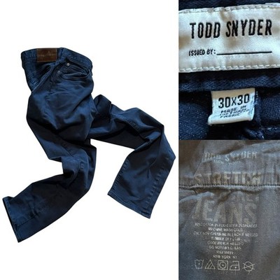 Todd Snyder NYC Stretch 5-Pocket Chino Pants Men's Size 30X30 In Navy Blue