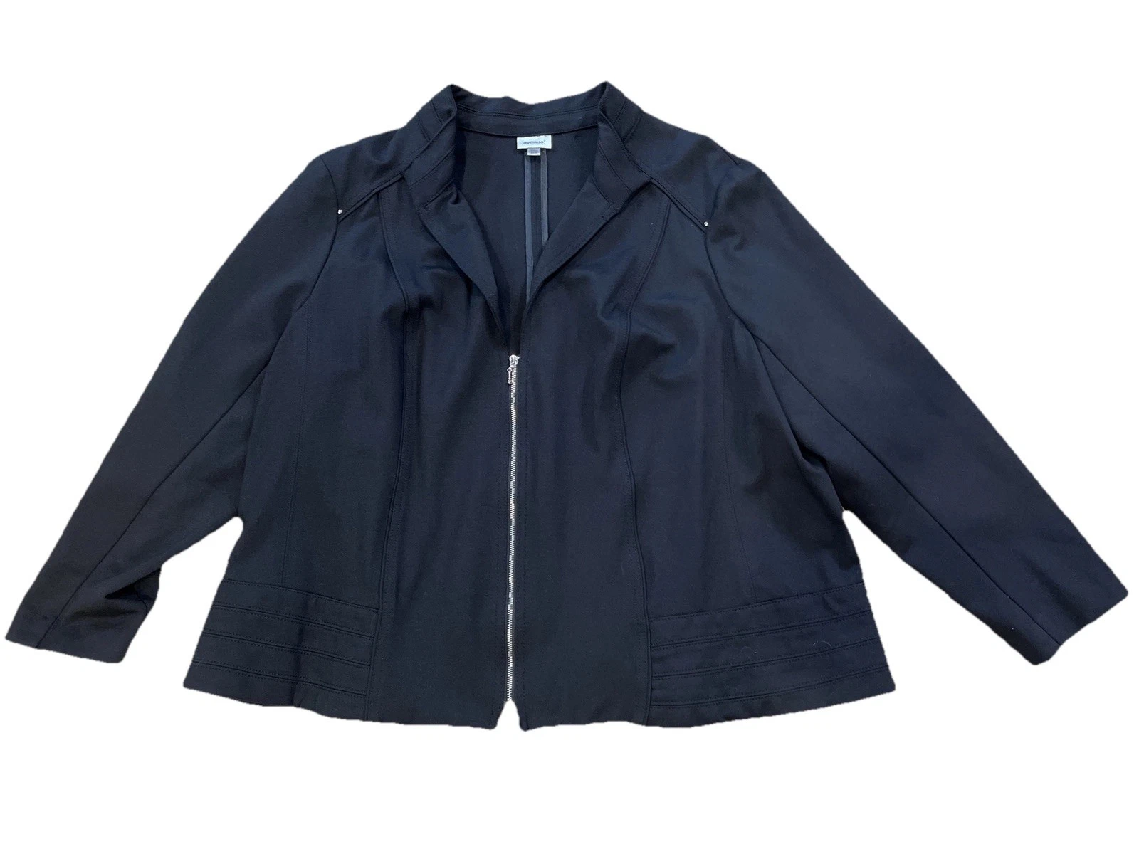 VETEMENTS Giacca Avenue donna 26 28 nera Ponte zip davanti manica lunga VV