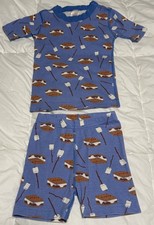Hanna Andersson S'mores Short Johns Pajama Set Size 6-7