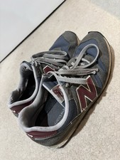 Mens 373 V2 Trainers Grey Burgundy Size 10 UK - Used Good Condition